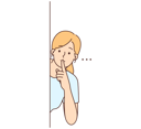 پیش‌نمایش فایل young-girl-hide-beside-wall-and-put-finger-on-mouth-8633154 از پک مفهوم محور