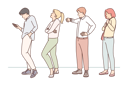 پیش‌نمایش فایل people-standing-in-queue-and-waiting-for-bus-8633112 از پک فعالیت افراد