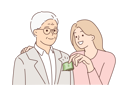 پیش‌نمایش فایل young-lady-giving-money-to-her-grand-father-8633096 از پک فعالیت افراد