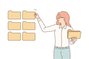 پیش‌نمایش فایل female-employee-arranging-folders-8633091 از پک فعالیت افراد