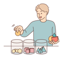 پیش‌نمایش فایل man-sorting-shape-and-put-in-jar-8633076 از پک فعالیت افراد
