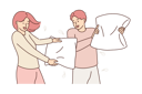 پیش‌نمایش فایل young-couple-doing-fun-with-pillows-8633078 از پک فعالیت افراد