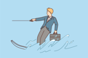 پیش‌نمایش فایل businessman-enjoying-surfing-in-ocean-8633040 از پک مفهوم محور