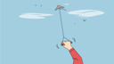 پیش‌نمایش فایل flying-kite-in-sky-8633036 از پک مفهوم محور
