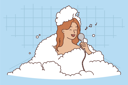 پیش‌نمایش فایل girl-singing-song-in-bathroom-8633034 از پک مفهوم محور