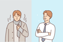 پیش‌نمایش فایل happy-man-and-sad-man-8633027 از پک مفهوم محور