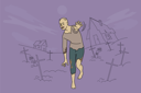 پیش‌نمایش فایل monster-running-from-graveyard-8633035 از پک مفهوم محور