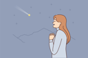 پیش‌نمایش فایل girl-wishing-from-falling-star-8633002 از پک افراد