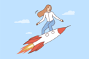پیش‌نمایش فایل woman-riding-on-rocket-8633009 از پک افراد