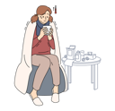 پیش‌نمایش فایل woman-suffering-from-flu-sitting-at-home-and-having-hot-beverage-8636137 از پک متفرقه