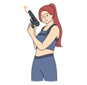 پیش‌نمایش فایل woman-holding-gun-8636124 از پک متفرقه