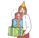 پیش‌نمایش فایل birthday-girl-holding-gift-8636081 از پک افراد
