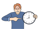 پیش‌نمایش فایل angry-man-pointing-clock-8636053 از پک مفهوم محور