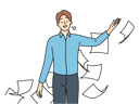 پیش‌نمایش فایل man-throwing-paper-8636051 از پک مفهوم محور