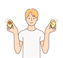 پیش‌نمایش فایل boy-holding-avocado-8633423 از پک متفرقه