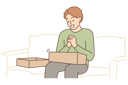 پیش‌نمایش فایل boy-unboxing-shopping-product-8633442 از پک متفرقه