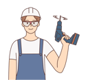 پیش‌نمایش فایل construction-worker-holding-drill-machine-8633429 از پک متفرقه