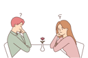 پیش‌نمایش فایل couple-on-date-thinking-what-to-talk-8633437 از پک متفرقه