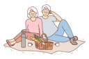 پیش‌نمایش فایل aged-couple-doing-picnic-8633399 از پک مفهوم محور