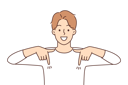پیش‌نمایش فایل boy-with-finger-down-gesture-8633406 از پک مفهوم محور