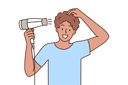 پیش‌نمایش فایل man-drying-hair-8633403 از پک مفهوم محور