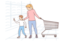 پیش‌نمایش فایل mother-and-son-doing-grocery-shopping-8633418 از پک مفهوم محور