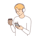 پیش‌نمایش فایل boy-using-mobile-while-holding-coffee-8627575 از پک متفرقه