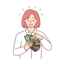 پیش‌نمایش فایل girl-counting-money-8627561 از پک متفرقه
