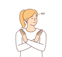 پیش‌نمایش فایل girl-saying-no-8627572 از پک متفرقه