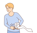 پیش‌نمایش فایل boy-getting-stomach-pain-and-holding-tissue-paper-roll-8633382 از پک مفهوم محور