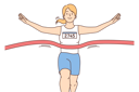 پیش‌نمایش فایل young-woman-wining-running-race-8633387 از پک مفهوم محور
