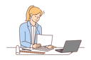 پیش‌نمایش فایل businesswoman-working-at-office-8633189 از پک مفهوم محور