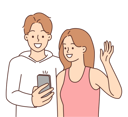 پیش‌نمایش فایل couple-taking-selfie-8633174 از پک مفهوم محور