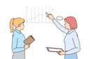 پیش‌نمایش فایل female-employee-doing-data-analysis-8633186 از پک مفهوم محور