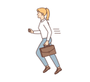 پیش‌نمایش فایل woman-rushing-towards-work-8633181 از پک مفهوم محور