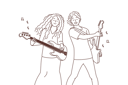 پیش‌نمایش فایل musicians-enjoy-playing-guitar-8661450 از پک افراد