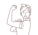 پیش‌نمایش فایل young-girl-showing-strong-arm-8661435 از پک افراد