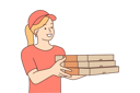 پیش‌نمایش فایل delivery-girl-holding-pizza-boxes-8627390 از پک افراد
