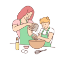 پیش‌نمایش فایل mother-and-daughter-baking-food-8627403 از پک افراد