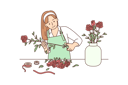 پیش‌نمایش فایل young-girl-cutting-rose-and-put-in-flower-pot-8627408 از پک افراد