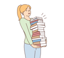 پیش‌نمایش فایل young-girl-holding-books-stack-8627388 از پک افراد