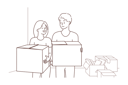 پیش‌نمایش فایل couple-shifting-house-8661055 از پک مفهوم محور