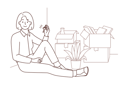 پیش‌نمایش فایل girl-shifting-to-new-home-8661061 از پک مفهوم محور