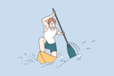 پیش‌نمایش فایل young-man-kayaking-in-sea-8633069 از پک متفرقه