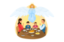پیش‌نمایش فایل christian-family-prays-together-at-meal-9178060 از پک افراد پربرکت