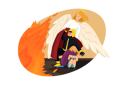 پیش‌نمایش فایل firefighter-save-little-child-and-mother-from-fire-9178062 از پک افراد پربرکت