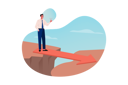 پیش‌نمایش فایل businessman-standing-on-arrow-and-showing-thumbs-up-9177754 از پک فعالیت‌های کسب‌وکار