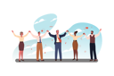 پیش‌نمایش فایل workers-celebrate-victory-9177780 از پک فعالیت‌های کسب‌وکار