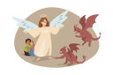 پیش‌نمایش فایل angel-savings-couple-life-from-monsters-9177654 از پک کسب‌وکار پربرکت