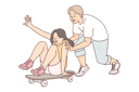 پیش‌نمایش فایل couple-enjoying-skateboarding-9205318 از پک متفرقه